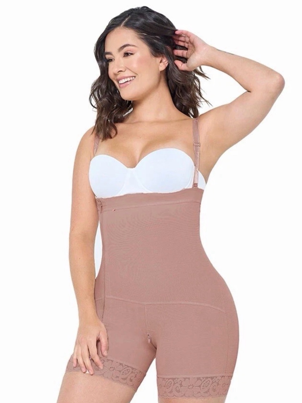 Women's Shapewear Bodysuit in Beige - Firm Control